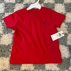(NEW) Ralph Lauren polo tshirt in red 2T